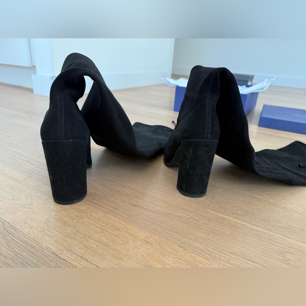 Stuart Weitzman Highlands boots - black suede - Picture 5 of 8